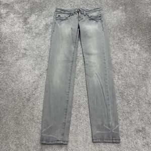 Armani Exchange Vintage Y2K Skinny Denim Jeans Womens 2 Gray Low Rise 28x29.5